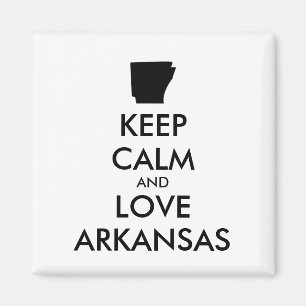 Anpassbare BEHALTEN CALM und LIEBE ARKANSAS Magnet