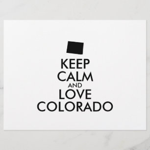 Anpassbare BEHALTEN CALM und LIEBE COLORADO Flyer