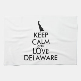 Anpassbare BEHALTEN CALM- und LIEBE-DELAWARE Geschirrtuch