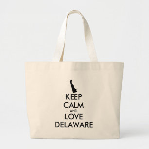 Anpassbare BEHALTEN CALM- und LIEBE-DELAWARE Jumbo Stoffbeutel
