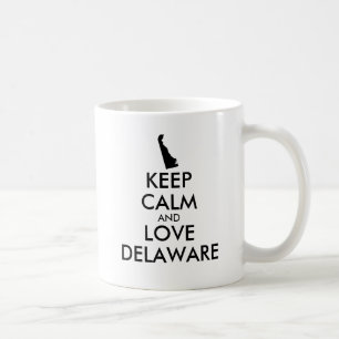 Anpassbare BEHALTEN CALM- und LIEBE-DELAWARE Kaffeetasse