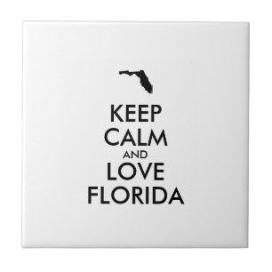 Anpassbare BEHALTEN CALM und LIEBE FLORIDA Fliese