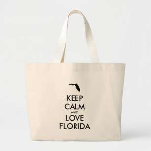 Anpassbare BEHALTEN CALM und LIEBE FLORIDA Jumbo Stoffbeutel