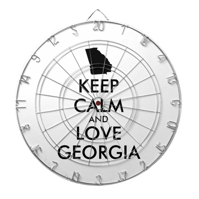 Anpassbare BEHALTEN CALM und LIEBE GEORGIEN Dartscheibe (vorne)