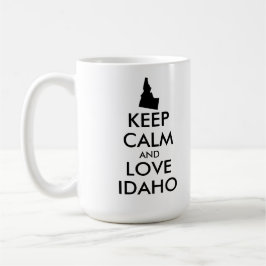 Anpassbare BEHALTEN CALM und LIEBE IDAHO Kaffeetasse