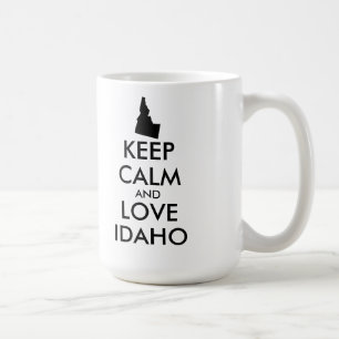 Anpassbare BEHALTEN CALM und LIEBE IDAHO Kaffeetasse