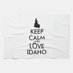 Anpassbare BEHALTEN CALM und LIEBE IDAHO Küchentuch