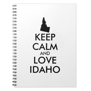 Anpassbare BEHALTEN CALM und LIEBE IDAHO Notizblock
