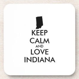 Anpassbare BEHALTEN CALM und LIEBE INDIANA Getränkeuntersetzer