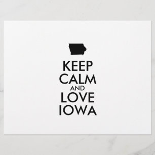 Anpassbare BEHALTEN CALM und LIEBE IOWA Flyer