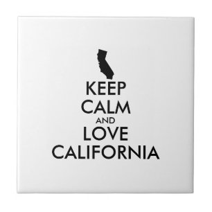 Anpassbare BEHALTEN CALM und LIEBE KALIFORNIEN Fliese