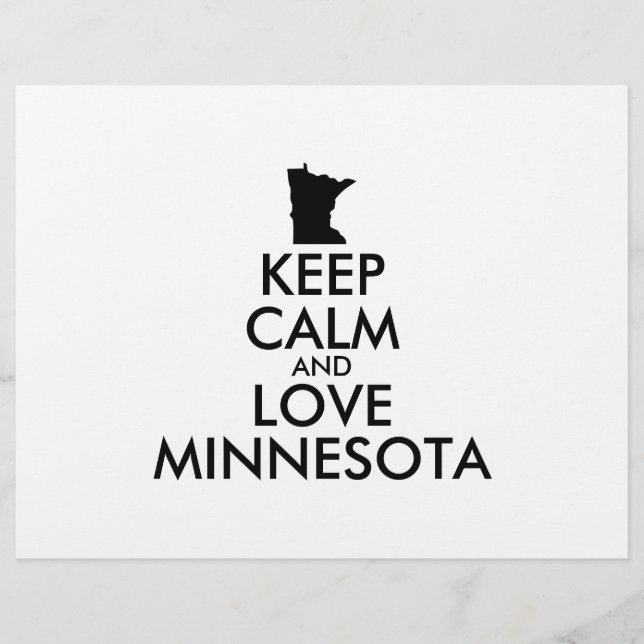 Anpassbare BEHALTEN CALM und LIEBE MINNESOTA Flyer (Vorne)