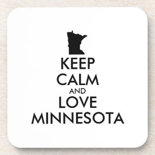 Anpassbare BEHALTEN CALM und LIEBE MINNESOTA Untersetzer
