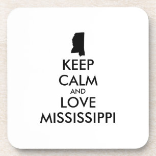 Anpassbare BEHALTEN CALM und LIEBE MISSISSIPPI Untersetzer