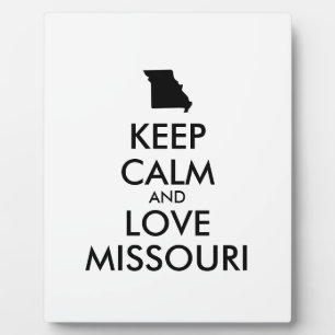 Anpassbare BEHALTEN CALM- und LIEBE-MISSOURI Fotoplatte