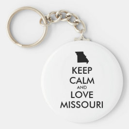 Anpassbare BEHALTEN CALM- und LIEBE-MISSOURI Schlüsselanhänger