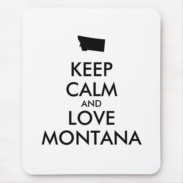 Anpassbare BEHALTEN CALM und LIEBE MONTANA Mousepad (Vorne)