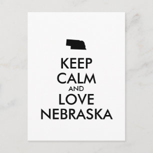 Anpassbare BEHALTEN CALM und LIEBE NEBRASKA Postkarte