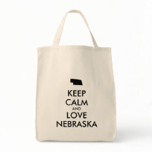 Anpassbare BEHALTEN CALM und LIEBE NEBRASKA
