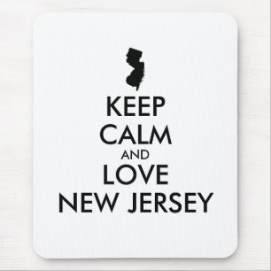 Anpassbare BEHALTEN CALM und LIEBE NEUES JERSEY Mousepad