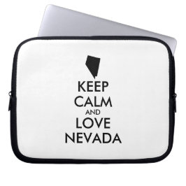 Anpassbare BEHALTEN CALM und LIEBE NEVADA Laptopschutzhülle