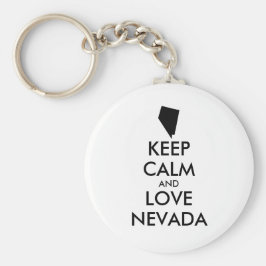Anpassbare BEHALTEN CALM und LIEBE NEVADA Schlüsselanhänger