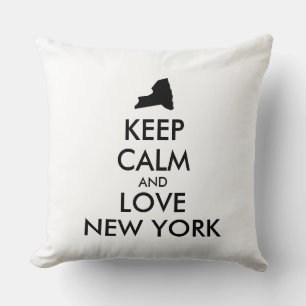Anpassbare BEHALTEN CALM und LIEBE NEW YORK Kissen