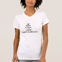 Anpassbare BEHALTEN CALM und LIEBE NORTH CAROLINA