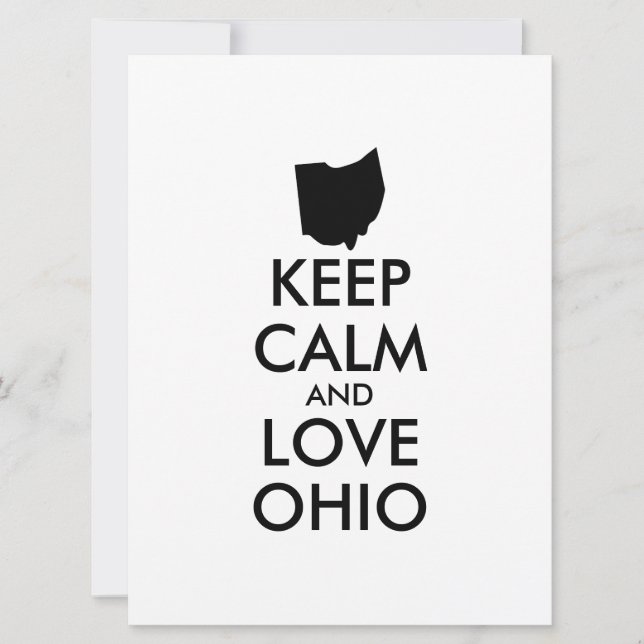 Anpassbare BEHALTEN CALM und LIEBE OHIO (Vorderseite)