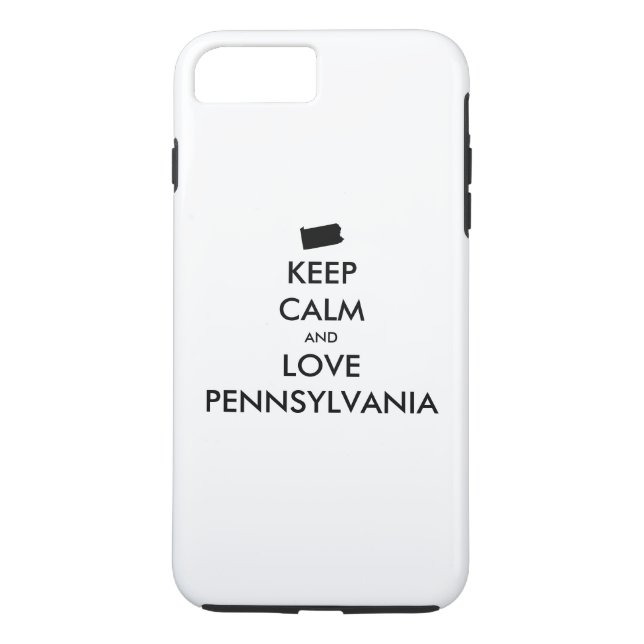 Anpassbare BEHALTEN CALM und LIEBE PENNSYLVANIA Case-Mate iPhone Hülle (Rückseite)