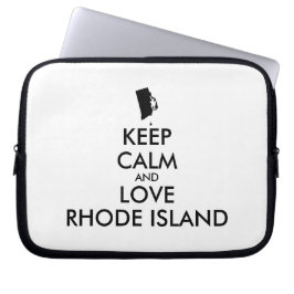 Anpassbare BEHALTEN CALM und LIEBE RHODE ISLAND Laptopschutzhülle