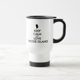 Anpassbare BEHALTEN CALM und LIEBE RHODE ISLAND Reisebecher