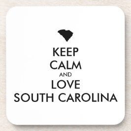 Anpassbare BEHALTEN CALM und LIEBE SÜDKAROLINA Getränkeuntersetzer