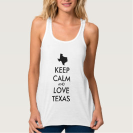 Anpassbare BEHALTEN CALM- und LIEBE-TEXAS Tank Top