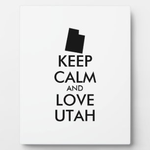 Anpassbare BEHALTEN CALM- und LIEBE-UTAH Fotoplatte