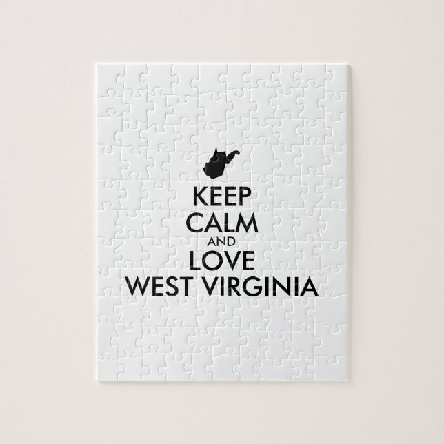Anpassbare BEHALTEN CALM und LIEBE WESTVIRGINIEN (Vertikal)