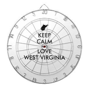 Anpassbare BEHALTEN CALM und LIEBE WESTVIRGINIEN Dartscheibe