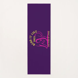 Anpassbare "Bend It Like 2025" Yoga Katze Yogamatte