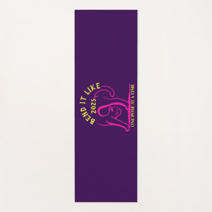 Anpassbare "Bend It Like 2025" Yoga Katze Yogamatte