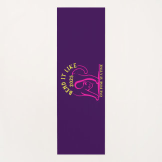 Anpassbare "Bend It Like 2025" Yoga Katze Yogamatte