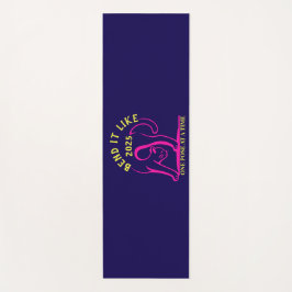 Anpassbare "Bend It Like 2025" Yoga Katze Yogamatte