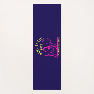 Anpassbare "Bend It Like 2025" Yoga Katze Yogamatte