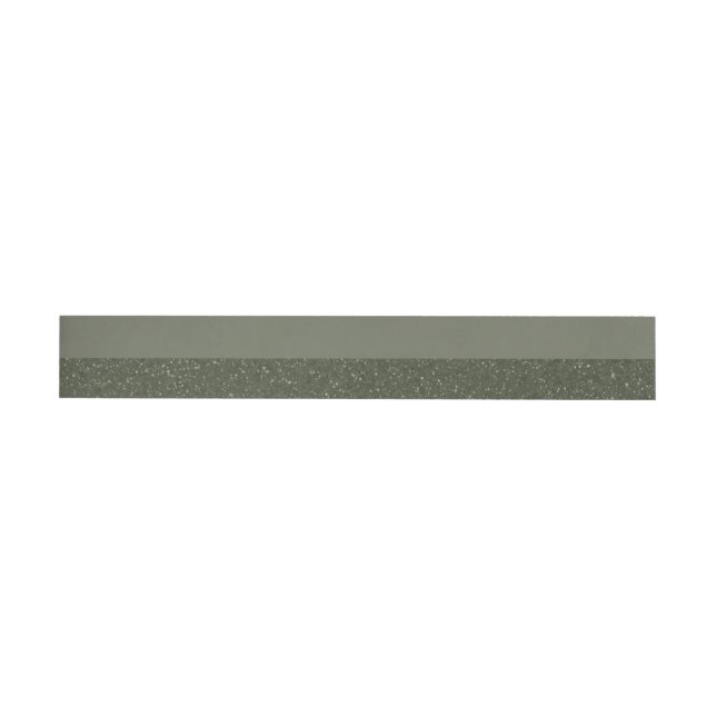 Anpassbare Beschriftung - Moss Green Horizon Strip Rundum-Adressaufkleber (Person)