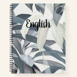 Anpassbare Betreffzeile: Blue Cordyline Fruiticosa Notizbuch