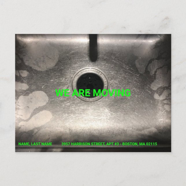 Anpassbare Bewegung, Name, Anschrift, Foto Postkarte (Vorderseite)