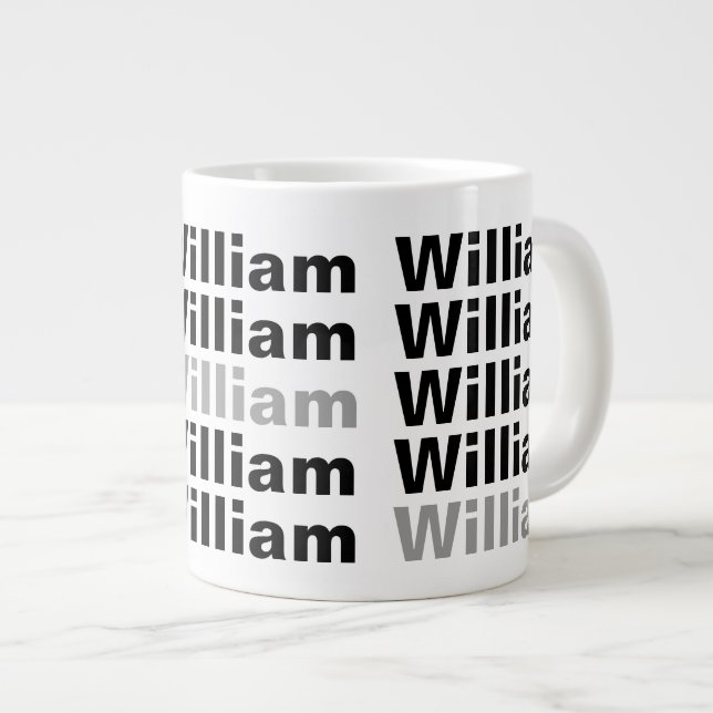 Anpassbare Bezeichnung hinzufügen 2 Jumbo-Tasse (Vorderseite Rechts)