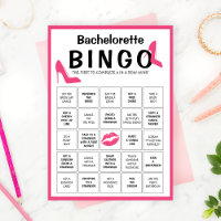Anpassbare Bingo-Game-Karte für Junggeselinnen-Abs