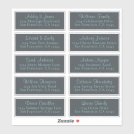 Anpassbare Black Wedding Guest Address Labels