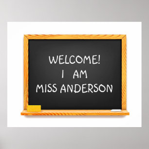 Anpassbare Blackboard-Tutor-Lektion Poster