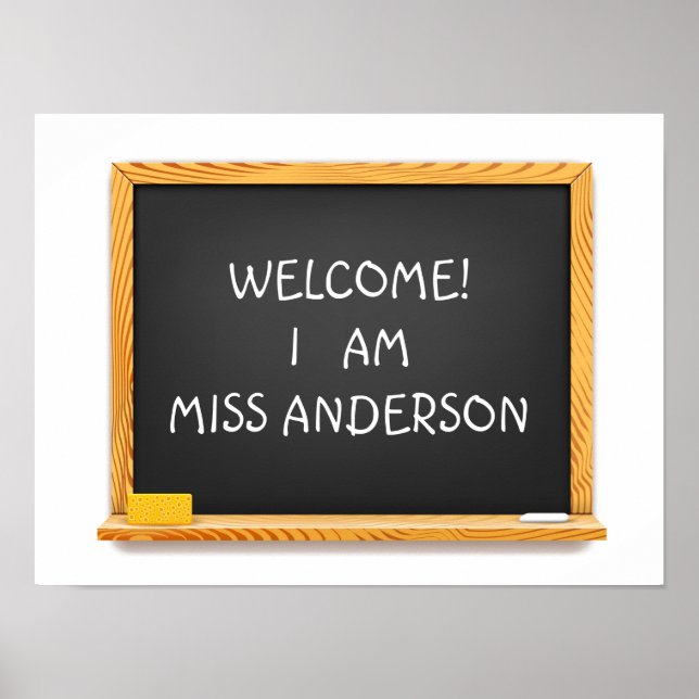 Anpassbare Blackboard-Tutor-Lektion Poster (Vorne)